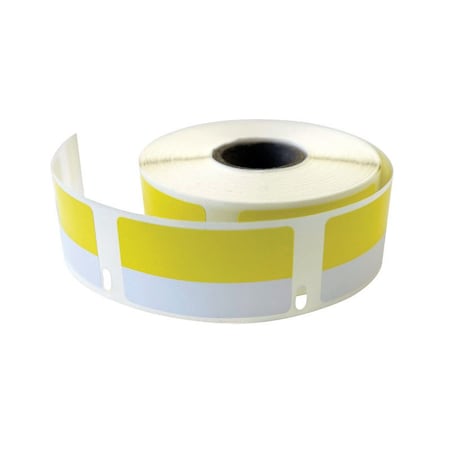 Centurion Dymo Printer Adhesive Backed Yellow Bin Tag Labels - Roll CS GEN-3R